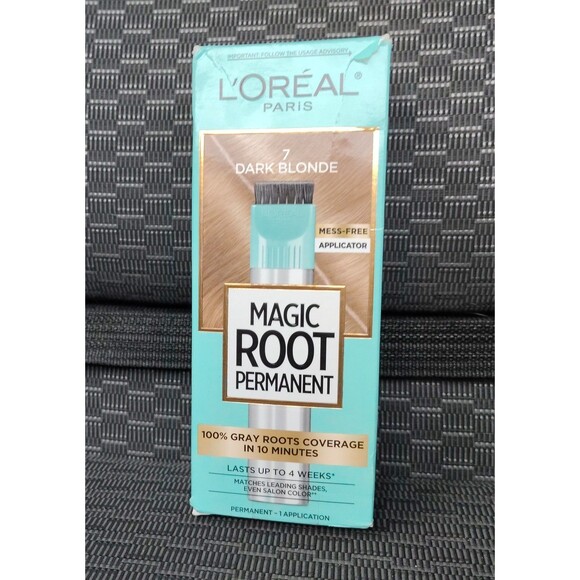 LOreal Paris Magic Root Permanent 7 Dark Blonde Hair Color Gray Coverage 1 Apply - Picture 1 of 11